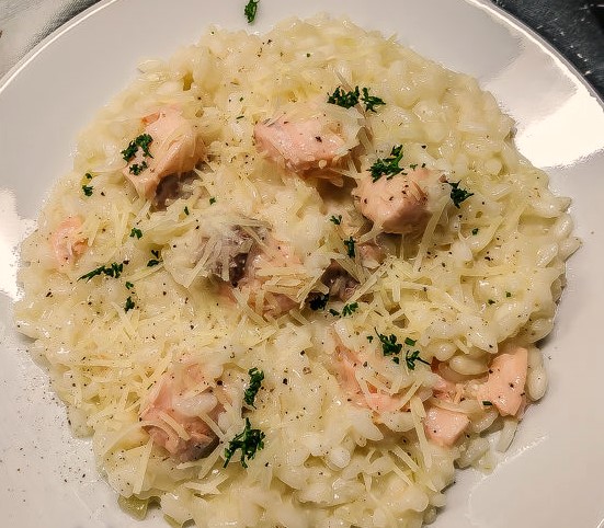 Simple Risotto with Salmon