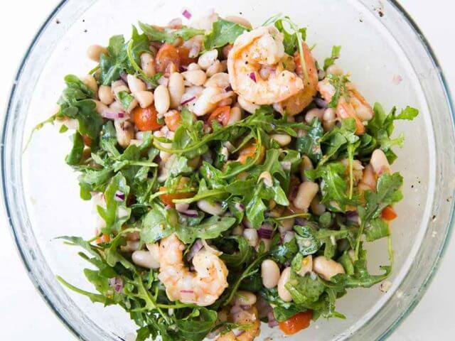 Shrimp, Arugula, White Bean and Cherry Tomato Salad Photo 4