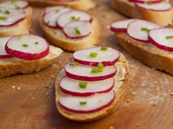 Sliced Baguette with Butter, Radishes & Sea Salt Photo 5