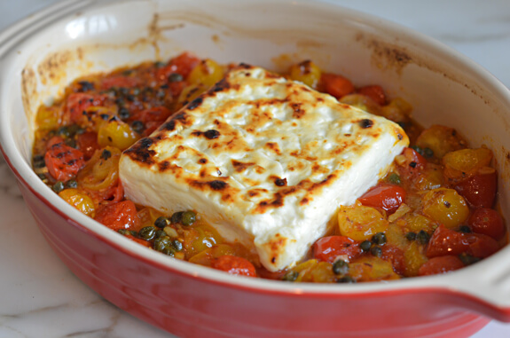Broiled Feta with Garlicky Cherry Tomatoes & Capers Photo 7