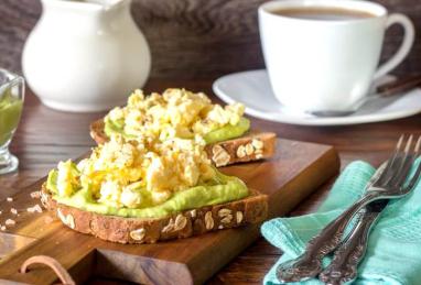 Toasts with Avocado and Scrambled Eggs Photo 1
