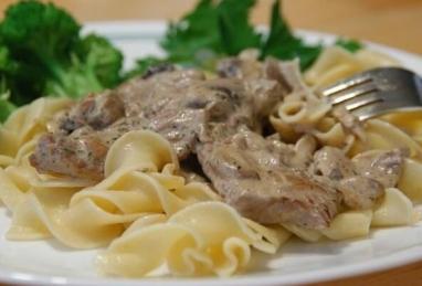 Beef Stroganoff with Mushrooms and Onions Photo 1