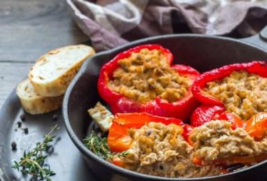 Healthy Dinner Recipe - Baked Sweet Pepper with Tuna Photo 1