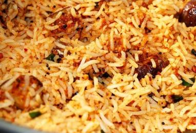 Indian Vegetarian Rice Recipe - Vangi Bhath Photo 1