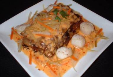 Potato and Mushroom Lasagna with Scallops and Nage Photo 1