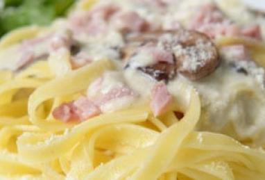 Fettuccine with Ham and Mushrooms Photo 1