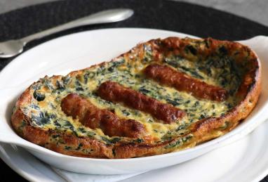 "Tadpole in the Hole" - Breakfast Sausage and Kale Dutch Baby Photo 1