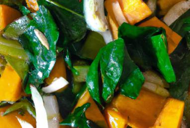 Spinach and Pumpkin Salad with Caramelized Onions Photo 1