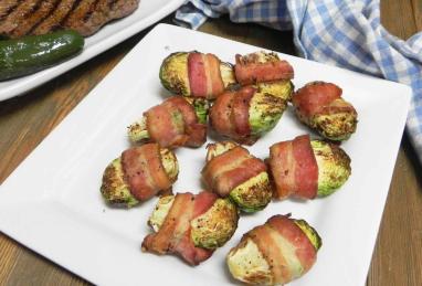 Air Fryer Bacon Wrapped Brussels Sprouts Photo 1