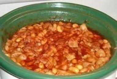 Slow Cooker Baked Beans with Ham Hock Photo 1