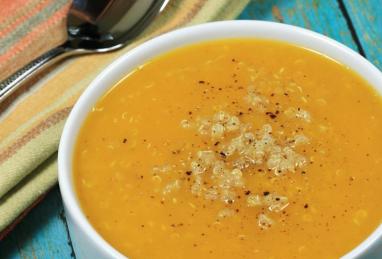 Creamy Butternut Squash Soup with Fresh Ginger and Quinoa Photo 1