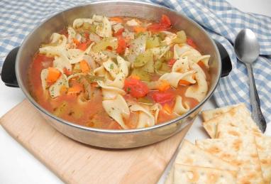 Slow Cooker Chicken Vegetable Soup with Egg Noodles Photo 1
