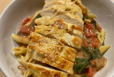 Penne Rosa with Parmesan Crusted Chicken Photo 1