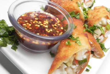 Crab-Filled Egg Rolls With Ginger-Lime Dipping Sauce Photo 1