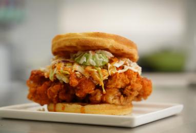 Nashville Hot Chicken and Waffle Sandwich Photo 1