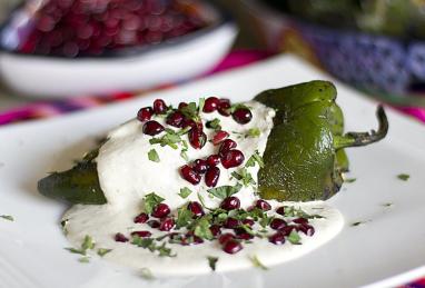 Chiles en Nogada (Mexican Stuffed Poblano Peppers in Walnut Sauce) Photo 1