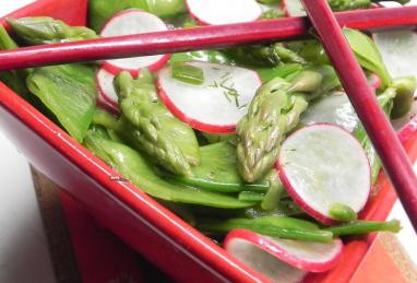 Asparagus, Snow Pea, and Radish Salad Photo 1