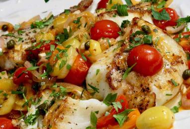 Best Pan Fried Cod with Tomatoes Photo 1