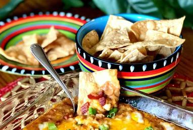Hot Bean and Bacon Dip with Air Fryer Tortilla Chips Photo 1