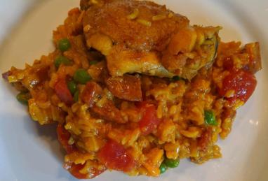 Pressure Cooker Paella with Chicken Thighs and Smoked Sausage Photo 1