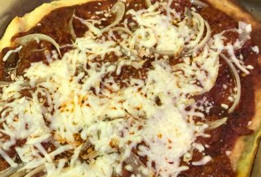 Keto Fathead Pizza with Chorizo and Salsa Photo 1