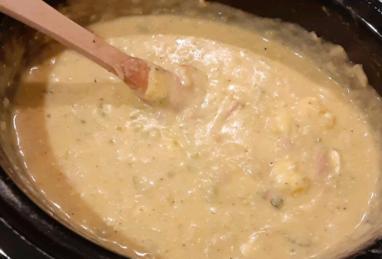 Easy Slow Cooker Cheesy Potato Soup with Ham Photo 1