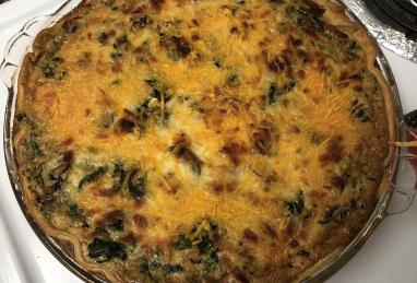 Belle and Chron's Spinach and Mushroom Quiche Photo 1