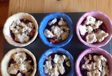 Rhubarb, Strawberry, and Blueberry Cobbler Photo 1
