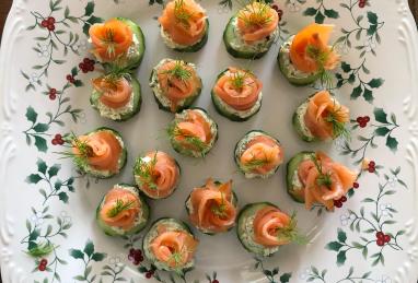 Cucumber Cups with Dill Cream and Smoked Salmon Photo 1