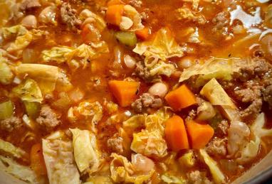 Hungarian Cabbage, Sausage, and Bean Soup Photo 1