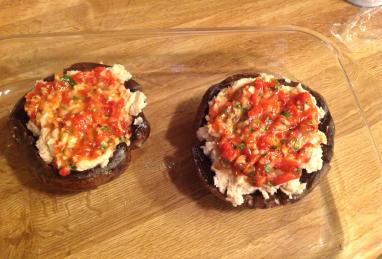 Grilled Portobello Mushrooms with Mashed Cannellini Beans and Harissa Sauce Photo 1