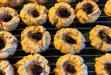 Peanut Butter and Jelly Thumbprint Cookies Photo 1