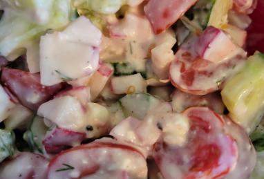 Creamy Cucumber, Radish, and Tomato Salad Photo 1
