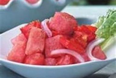 Watermelon Tomato Salad With Balsamic Dressing Photo 1