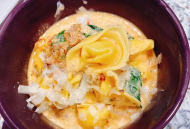 Creamy Tortellini Soup with Spinach and Boursin Photo 1