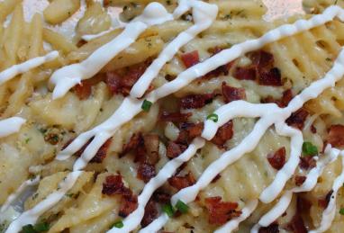 Loaded Sour Cream and Onion Waffle Fries Photo 1