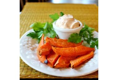 Baked Yam Fries with Dip Photo 1