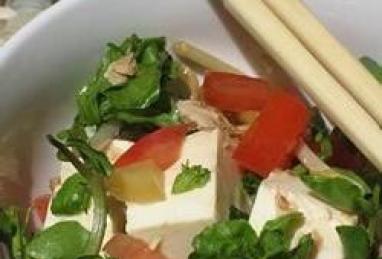 Easy Tofu Salad with Tuna and Watercress Photo 1