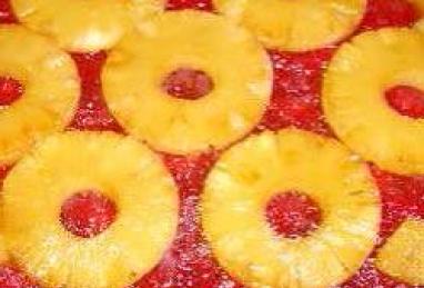 Rhubarb Pineapple Upside-Down Cake Photo 1