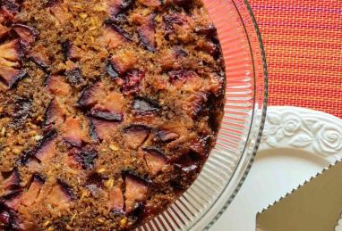 Spiced Plum Upside-Down Cake with Oats Photo 1