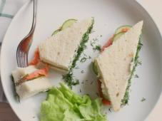 Sandwich with Cucumber and Salmon Photo 7