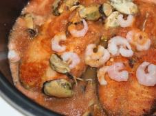 Salmon in the Tomato Sauce with Shrimps and Mussels Photo 7