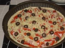 Pizza with Ham and Champignons Photo 11