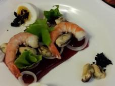 Seafood Salad on the Beetroot Jelly Photo 7