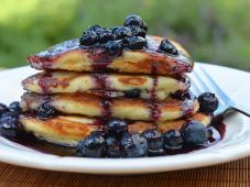 Blueberry Buttermilk Pancakes with Blueberry Maple Syrup Photo 10
