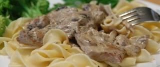 Beef Stroganoff with Mushrooms and Onions Photo