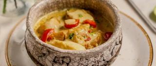 Healthy Fish Curry with Coconut Milk and Rice Photo