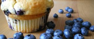 Blueberry Muffins with White Chocolate and Poppy Seeds Photo
