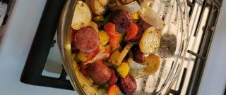 Sausage, Peppers, Onions, and Potato Bake Photo