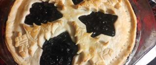 Blueberry Pie with Frozen Berries Photo